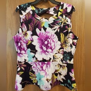 Worthington Floral Peplum Top size XL